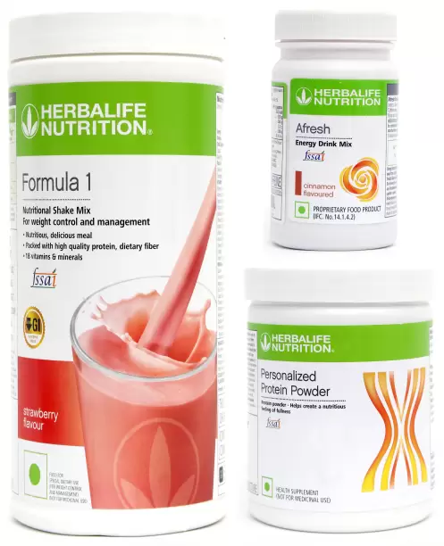Herbalife Formula 1 Strawberry - 500g with PP 200 And Afresh Cinnamon