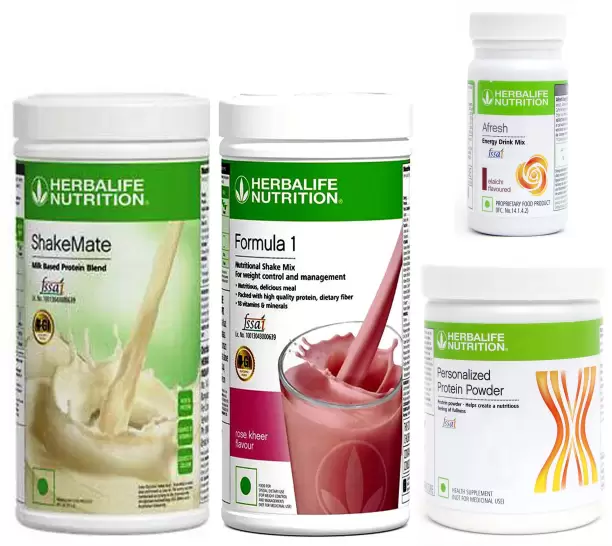 Herbalife Formula 1 Nutrition Shake Mix Strawberry - 500g and Shakemate And PP200 With Afresh Elaichi