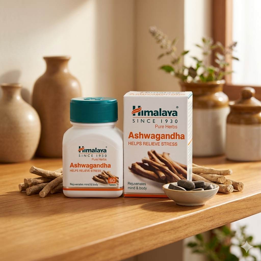 Himalaya Pure Herbs Ashwagandha | Natural Stress Relief & Vitality