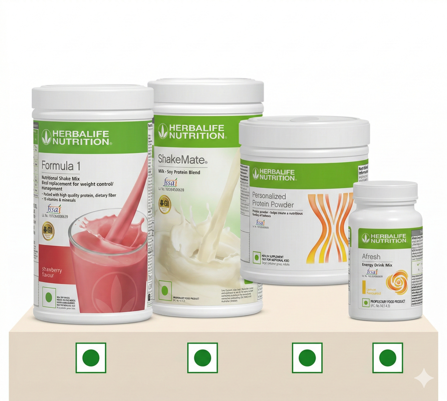 Herbalife Formula 1 Strawberry Cheesecake 500g + Protein Powder 200g + ShakeMate + Afresh Lemon | Healthy Meal Replacement Combo