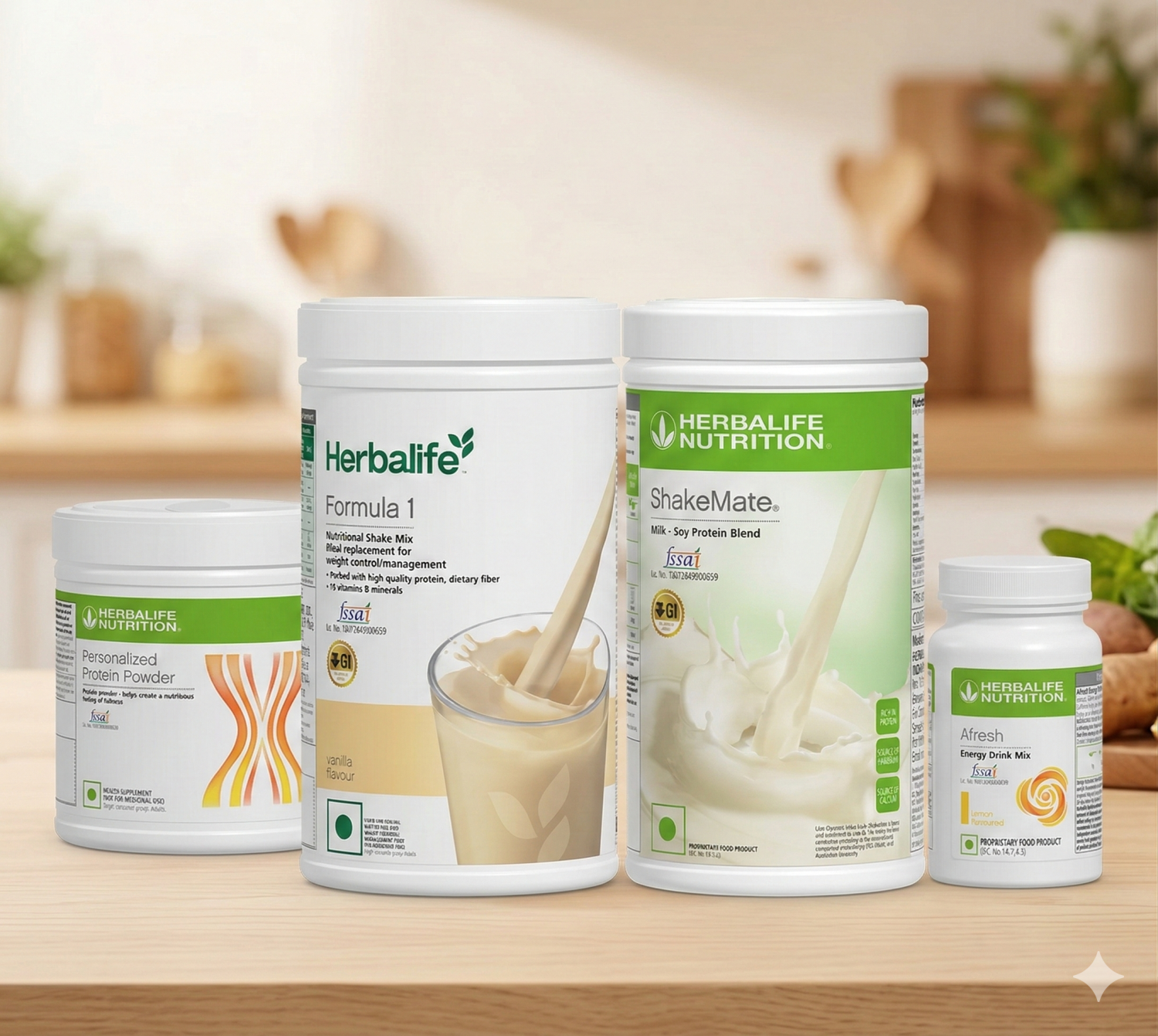 Herbalife Formula 1 French Vanilla 500g + Protein Powder 200g + ShakeMate + Afresh Tea Lemon | Healthy Meal Replacement Combo