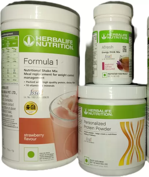 Herbalife Formula 1 Strawberry - 500gm And PP 200 With Afresh Kashmiri Kahwa