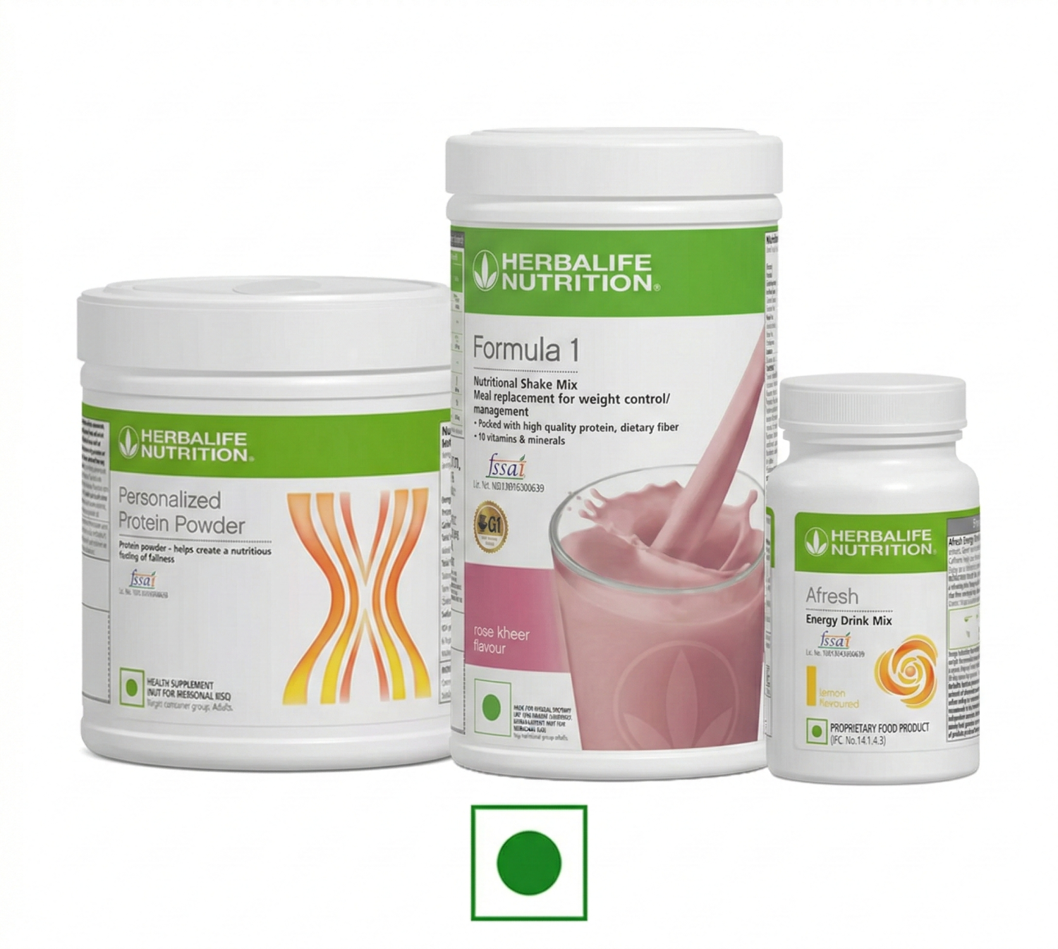 Herbalife Formula 1 Rose Kheer 500g + Personalized Protein 200g + Afresh Lemon | Meal Replacement Shake