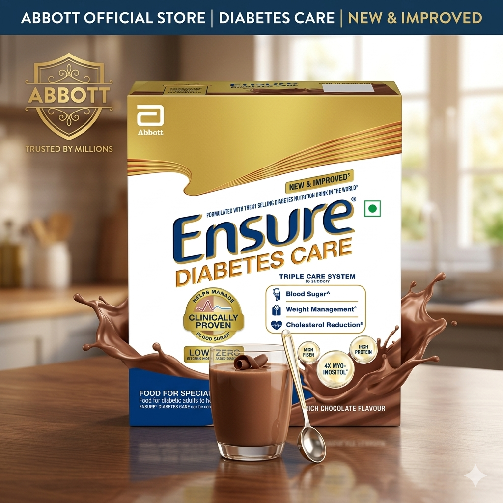 Ensure Diabetes Care Nutritional Shake Powder – Rich Chocolate (Support Blood Sugar & Weight Management)
