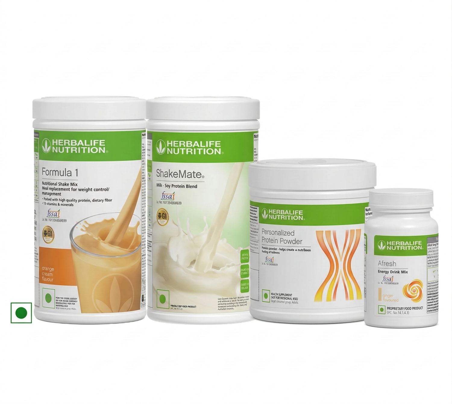 Herbalife Formula 1 Nutrition Shake Mix Orange 500g + Protein Powder 200g + ShakeMate + Afresh Ginger Tea | Healthy Meal Replacement Combo
