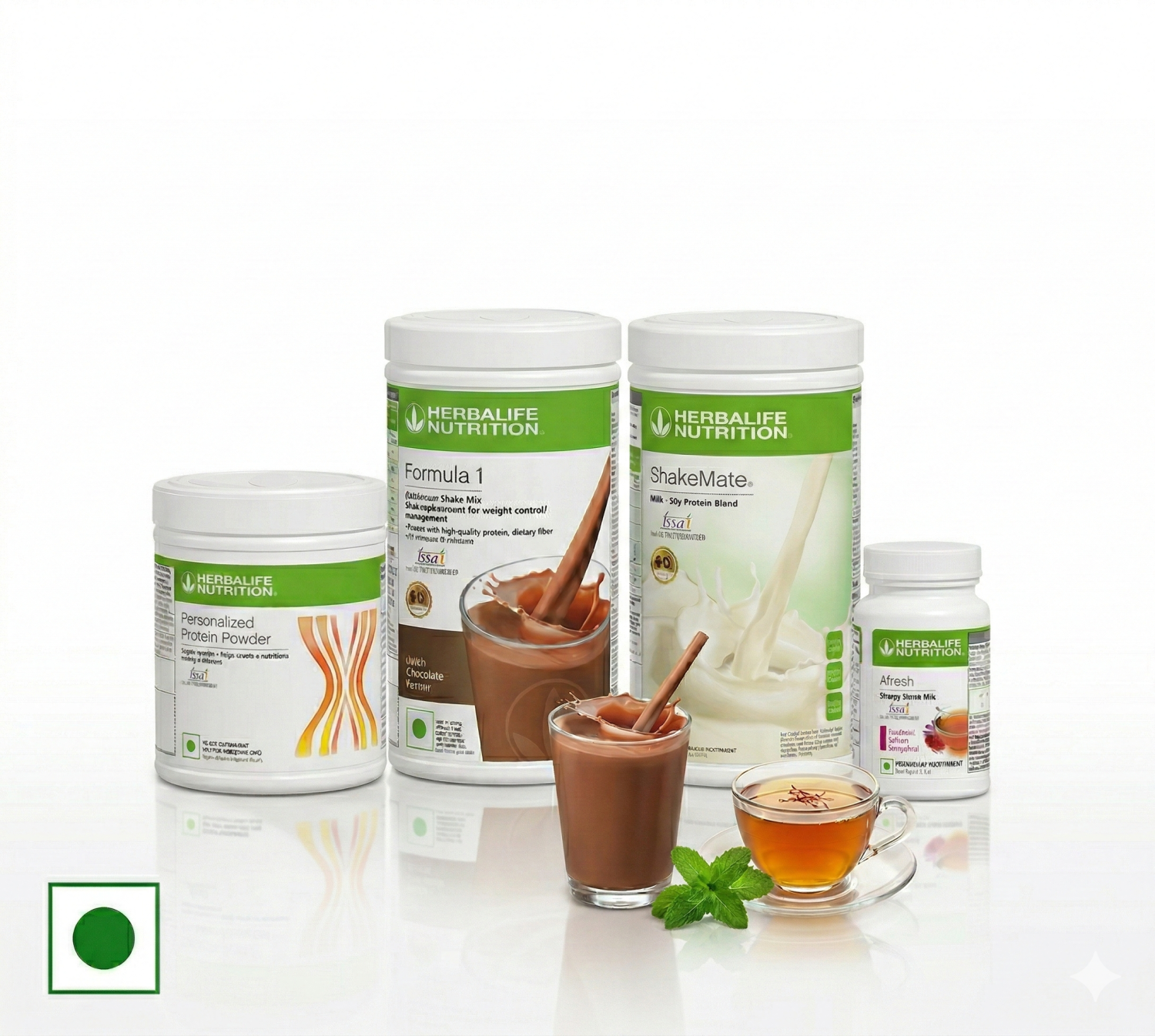 Herbalife Formula 1 Dutch Chocolate -  500g With Shakemate and pp200 and Afresh Kashmiri Kahwa