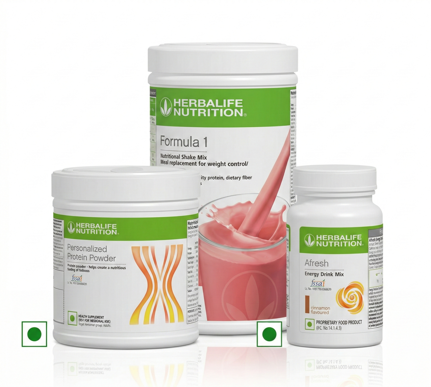 Herbalife Formula 1 Strawberry Cheesecake 500g + Protein Powder 200g + Afresh Cinnamon | Healthy Meal Replacement Combo