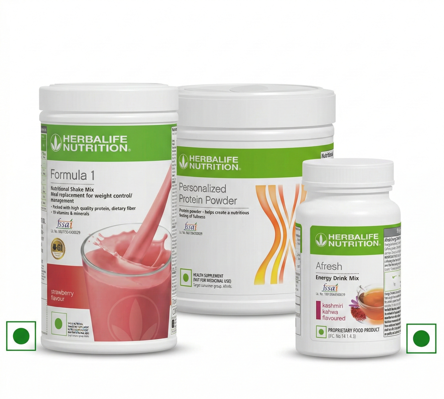 Herbalife Formula 1 Strawberry Cheesecake 500g + Protein 200g + Afresh Kahwa | Meal Replacement