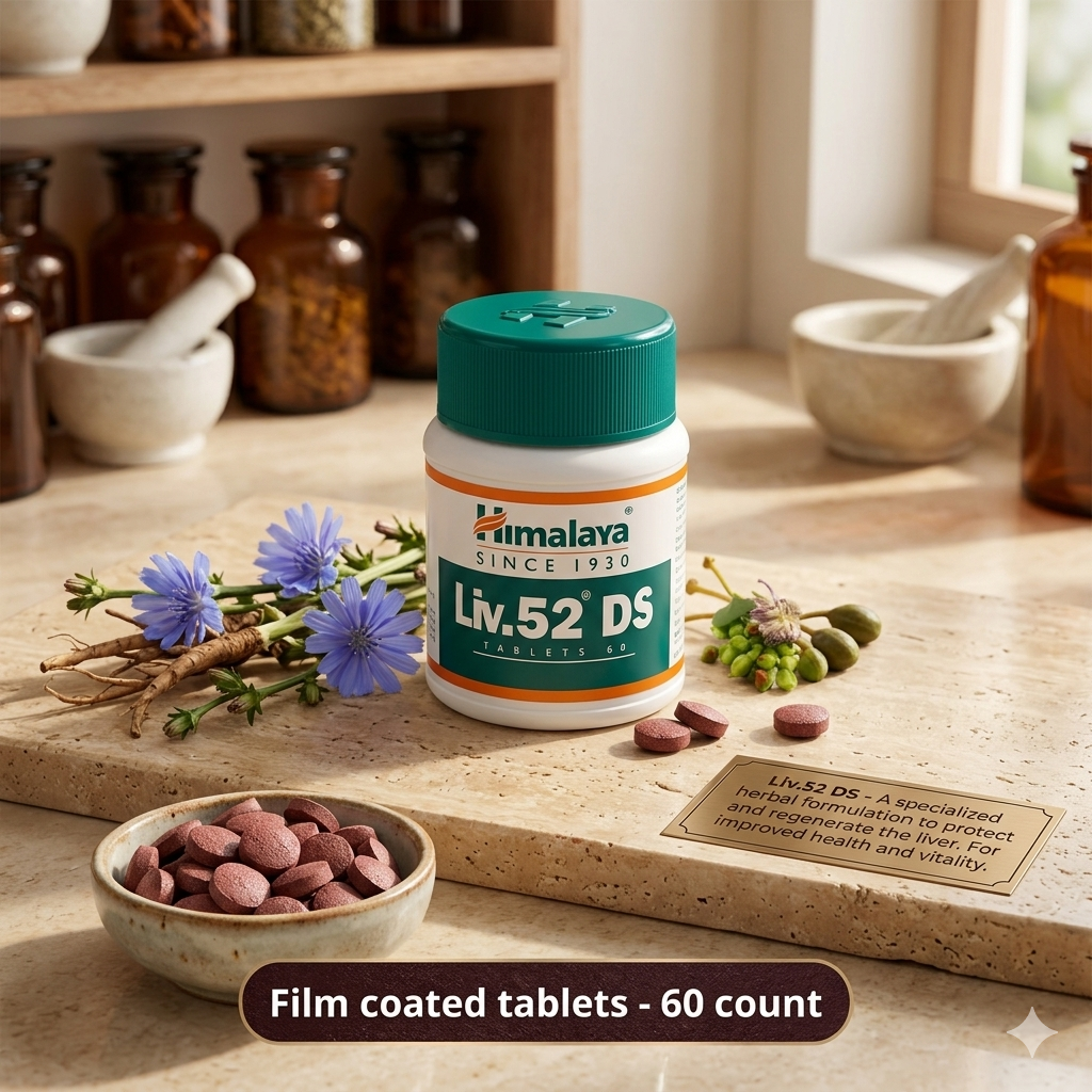 Himalaya Liv.52 DS (Double Strength) | Advanced Liver Detox & Support (60 Tablets)