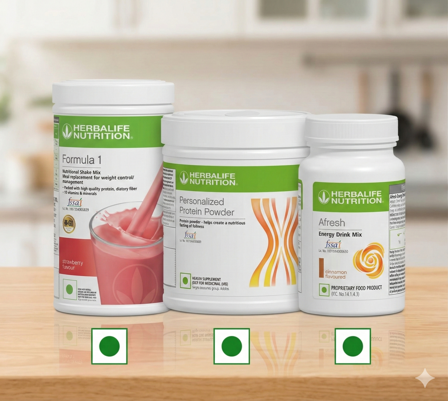 Herbalife Formula 1 Strawberry Cheesecake 500g + Protein Powder 200g + Afresh Cinnamon | Healthy Meal Replacement Combo