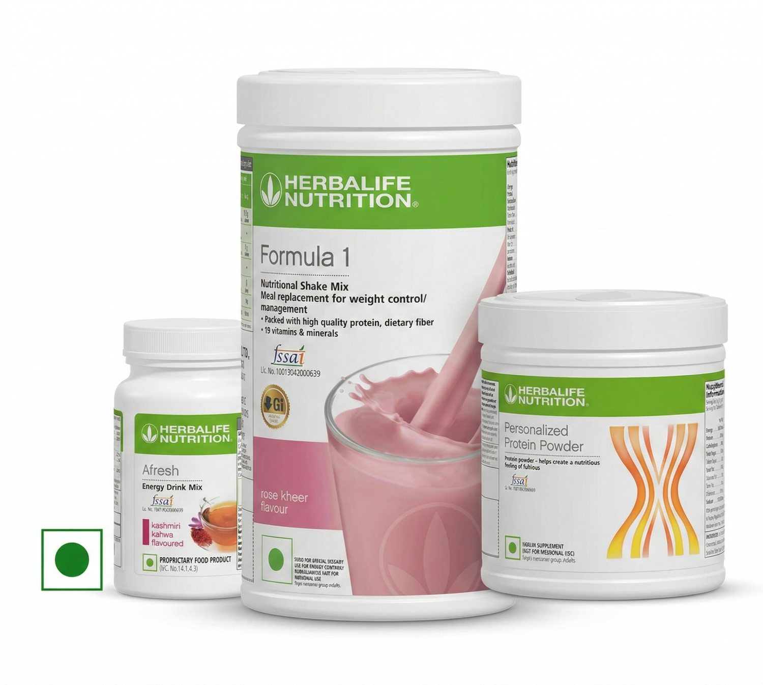 Herbalife Formula 1 Rose Kheer 500g + Protein 200g + Afresh Kashmiri Kahwa | Healthy Meal Replacement