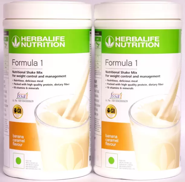 2X Herbalife Formula 1 Nutrition Shake Mix Banana - 500g With Free Shipping