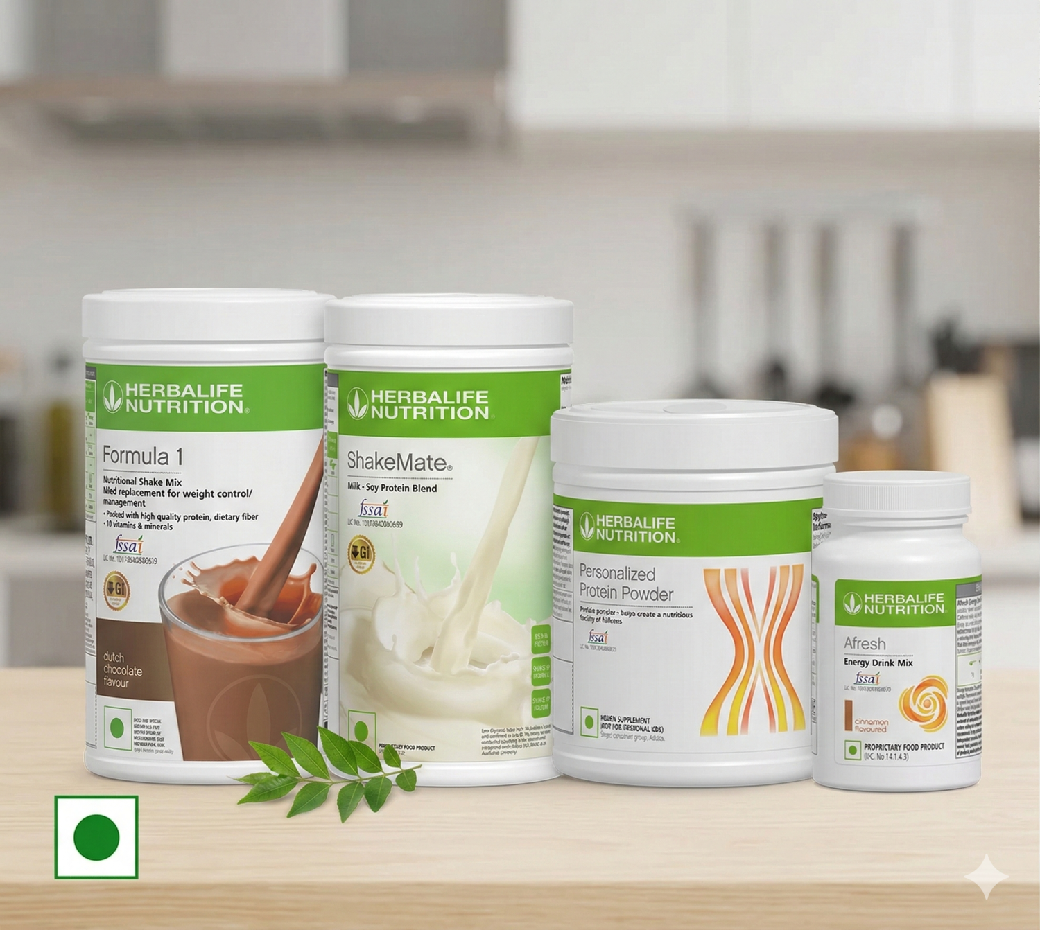 Herbalife Formula 1 Dutch Chocolate 500g + Protein Powder 200g + ShakeMate + Afresh Cinnamon | Healthy Meal Replacement Combo